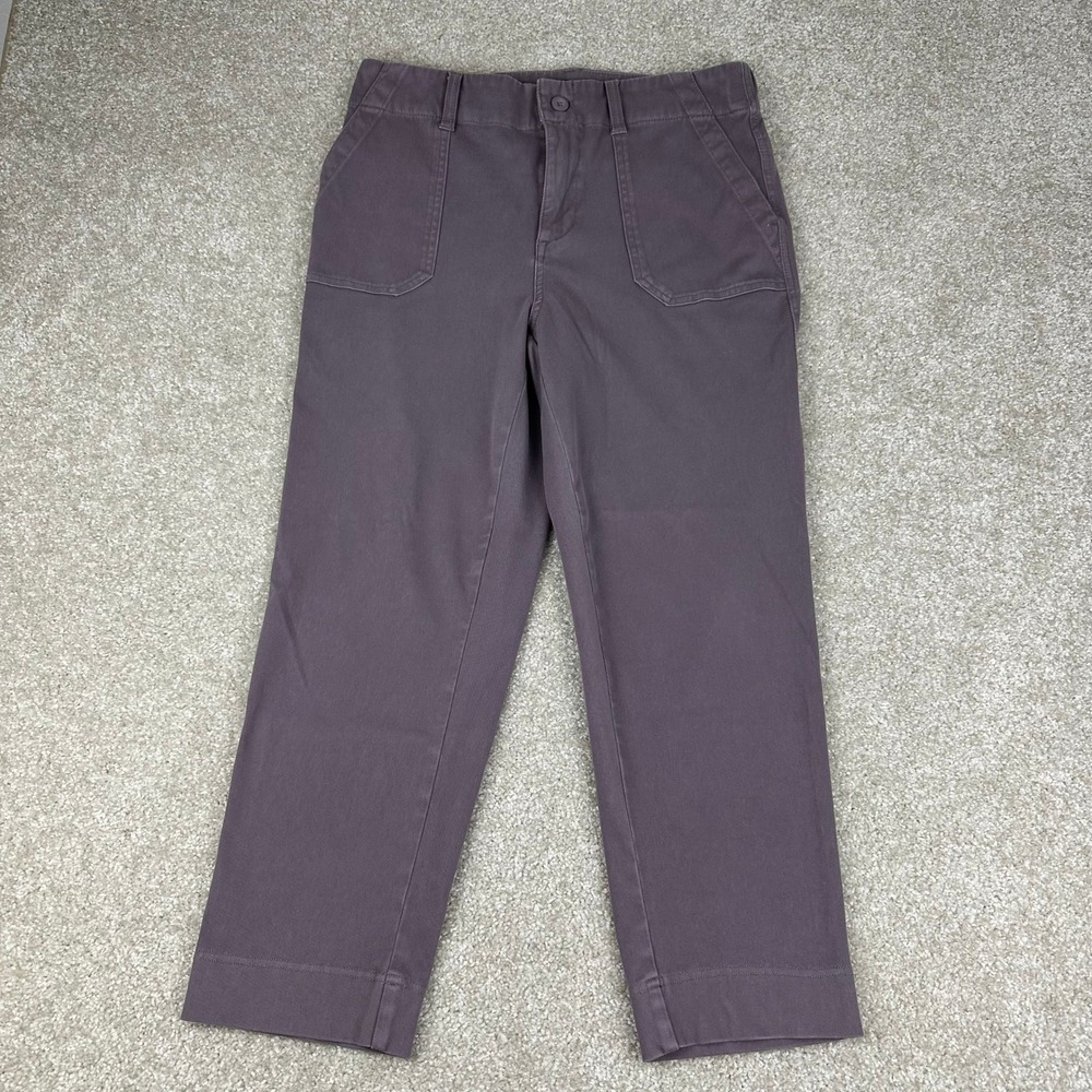 32 Degrees Cool Utility Pants Medium Purple Cotton Blend Stretch Ankle Trousers